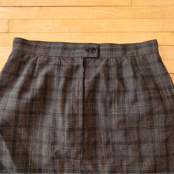 Vintage Moods by Krizia Knee Length Brown Tweed Pencil Skirt - Picture 5 of 7